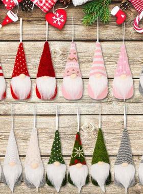 3pcs Forest Old Man Christmas Mini Doll Christmas Tree Penda