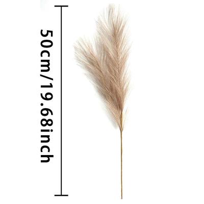 6PCS Artificial Pampas Grass Decor Flowers Fake Plant Reed