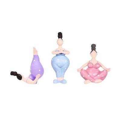 Yoga Girl Sculpture Creative Simple Collection Desktop