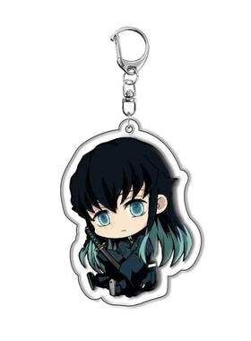 Anime Acrylic Keychain Demon Slayer y2k Cartoon Character Pe