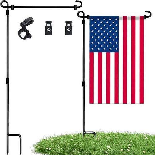 Garden Flag Stand Garden Flag Holder Stand with Clip and