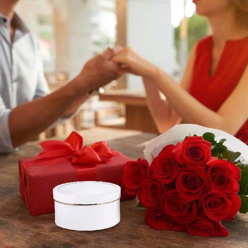 2 Pcs PVC Flower Gift Box Valentine Packing Boxes for