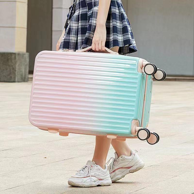 High-value ins gradient color luggage suitcase mute universa