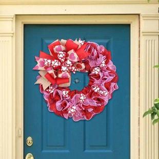 Wall Elegant Hanging Decor Day Burlap Valentines Wreath