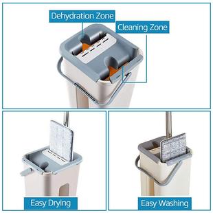 Bucket Mop Spin Magic Dry Squeeze Flat Floor