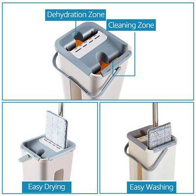 Squeeze Floor Mop Bucket Mop Spin Bucket Magic Flat Mop Dry