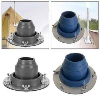 Silicone Tent Stove proof Protection Rings Steel Base Stove