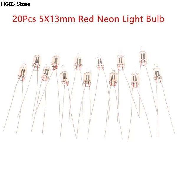 20Pcs 5X13mm Fluorescent Lamp 220V Indicator Light White