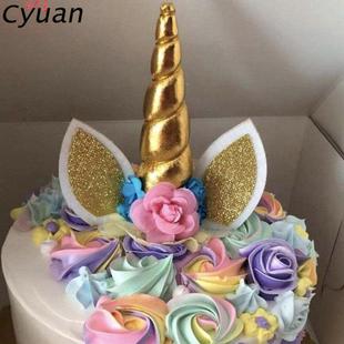 Unicorn Decor Birthday Wings Cartoon Cake Cyuan