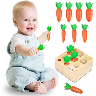 Game Pull Carrot Baby for Year Kids Montessori Set Toys