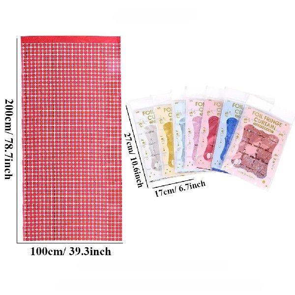 1x2M Sequin Backdrop Decor Curtain 2m Foil Tinsel Curtain