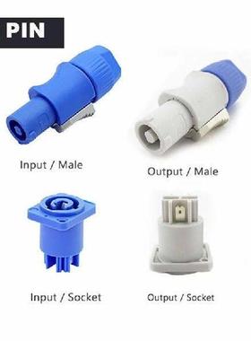 Powercon Connector Lockable Cable Connector Chassis Socket