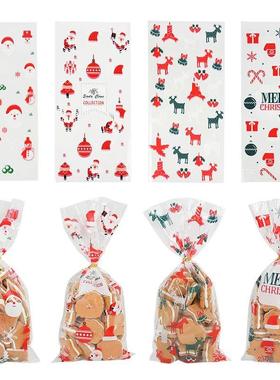 200PcsChristmas Gift Bag Transparent Plastic Bags for Presen