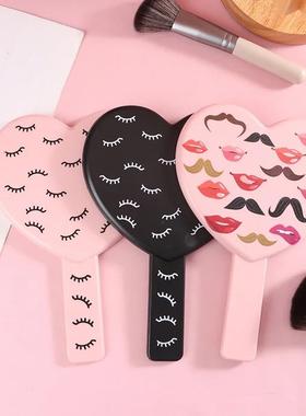 1 Pcs High Definition Handheld Heart-shaped Eyelash Mirror E
