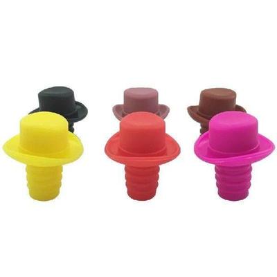 Creative Food Grade Silicone Bottle Stopper, Small Hat Wine