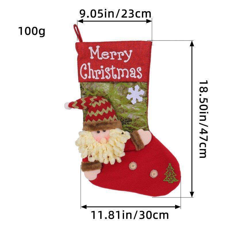 Large Christmas Socks Decorative Pendant Gift Bag 圣诞袜大号
