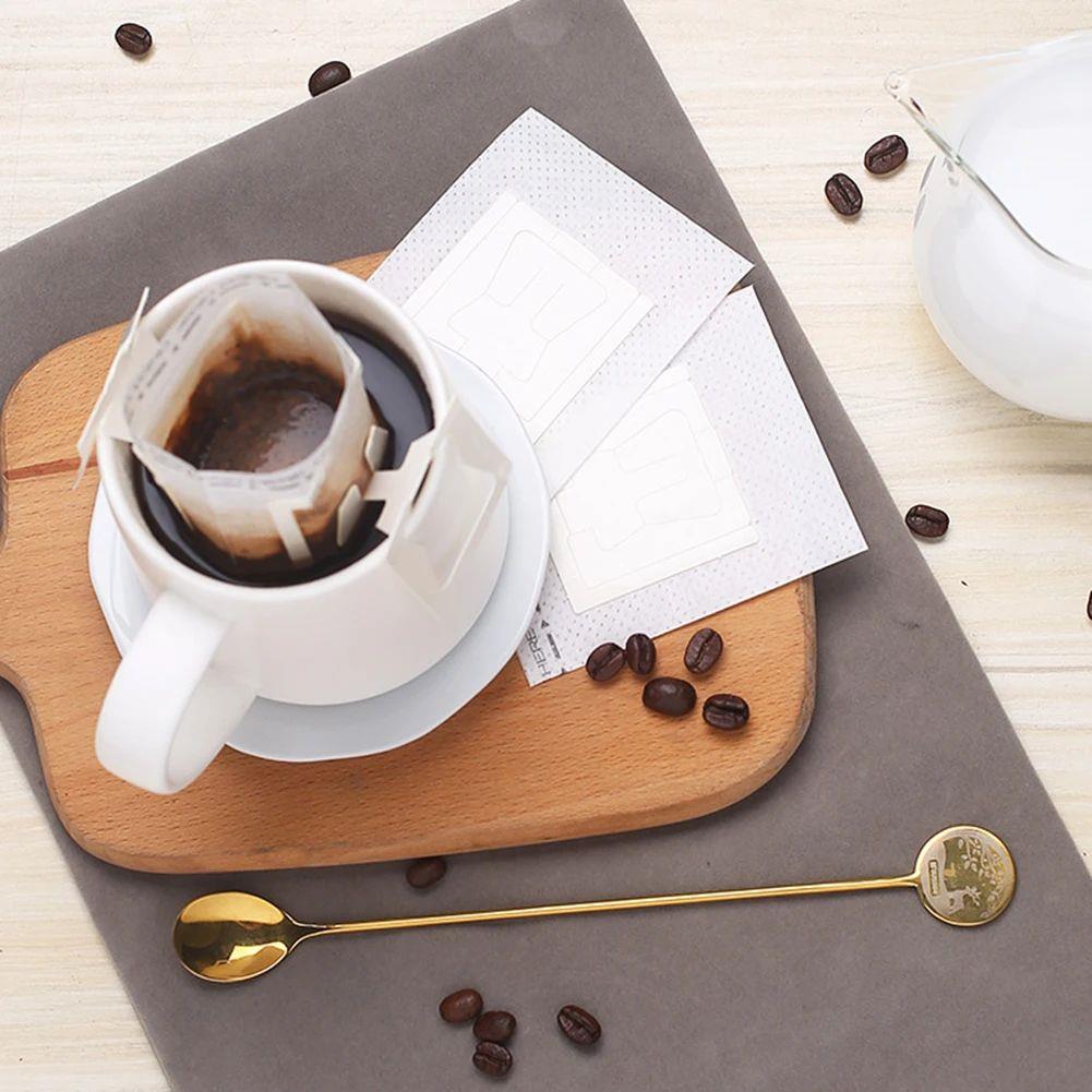 50pcs Coffee Filter Paper Bags Disposable Drip Coffee Bag Po