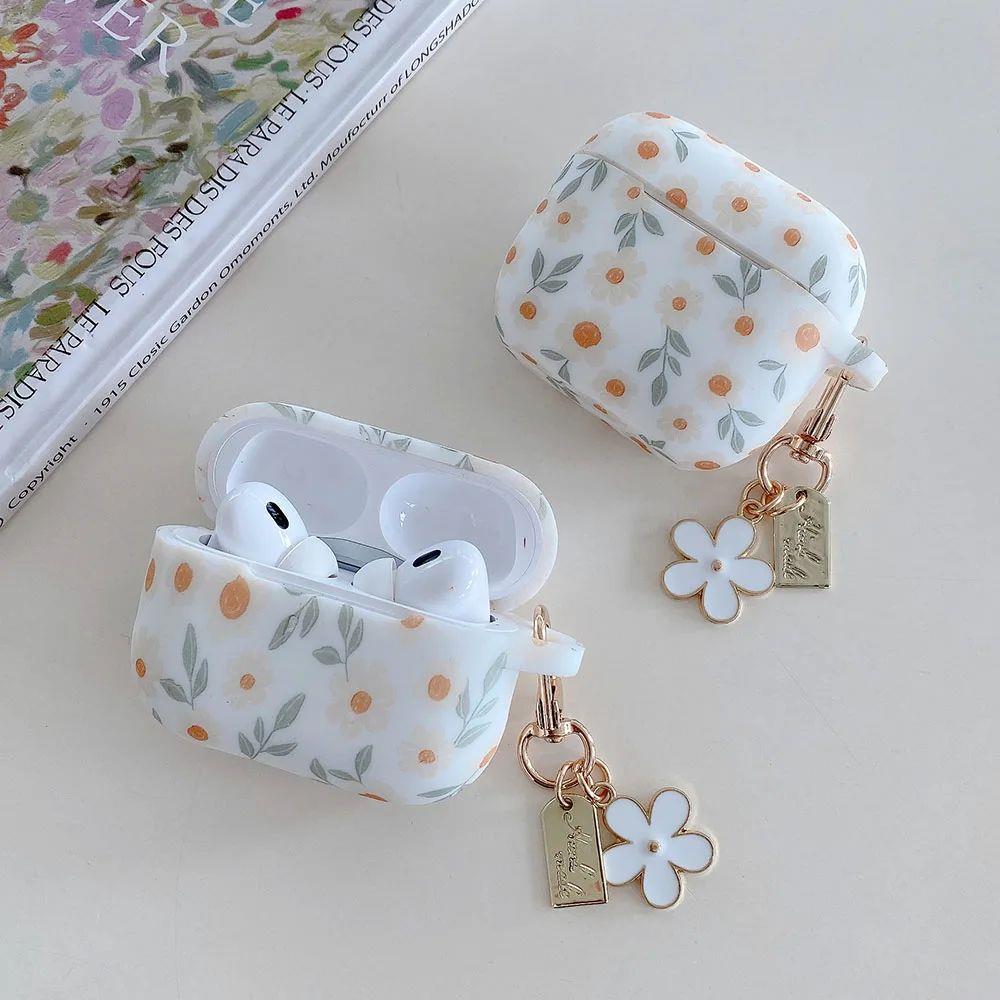 For Apple AirPods 4 ANC Flower Print Earphone Case For AirPo