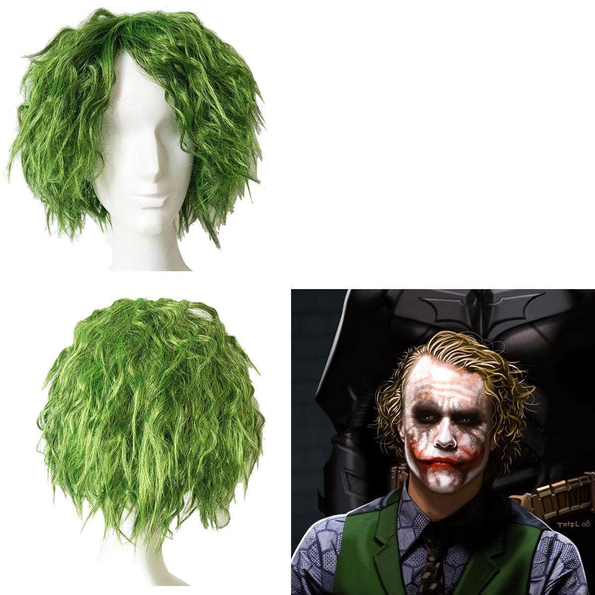 Joker Cosplay Wig Short Fluffy Curly Hair Batman Halloween