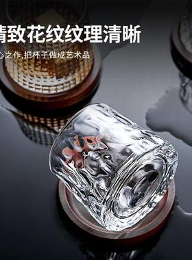 Creative crystal whisky glass set tumbler octagonal glasses