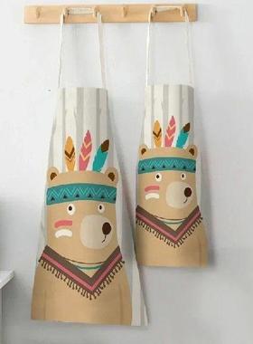 Cartoon fox animal pattern aprons cooking accessories