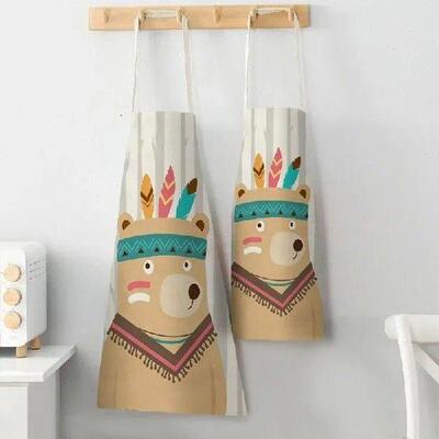 Cartoon fox animal pattern aprons cooking accessories