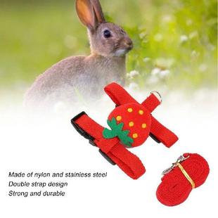 Rabbit Harness Leash Nylon Cute Strawberry Vest Harness