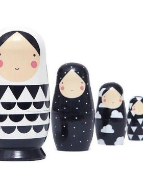 5pcs/Set Wooden Matryoshka Russian Nesting Dolls