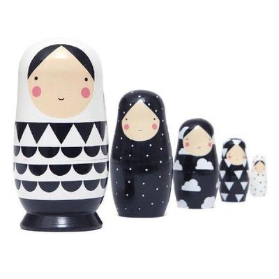 5pcs/Set Wooden Matryoshka Russian Nesting Dolls