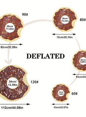 1pc Inflatable Donut Swimming Ring PVC Pool Float Swim Circl