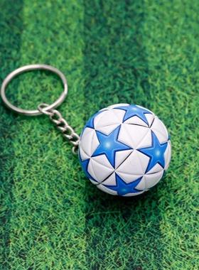 Leather Football Keychain Exquisite Key Chain Souvenir Deco