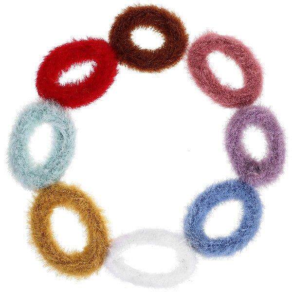 8 Pcs Plush Hair Tie Ties for Family Photo Prop Small