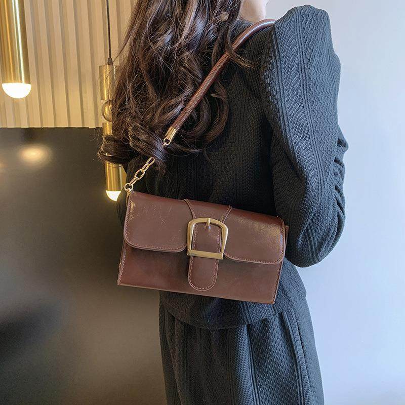 Stylish style latch vintage through crossbody shoulder bag - 封面