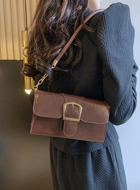 Stylish style latch vintage through crossbody shoulder bag