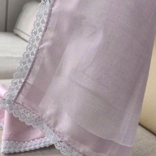 Set Of 6 Embroidered Flower Lace Trimmed Handkerchiefs for