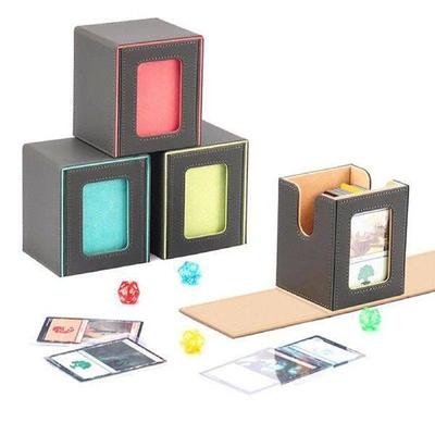 Trading Card Deck Box PU Leather Collectible Game Card Case