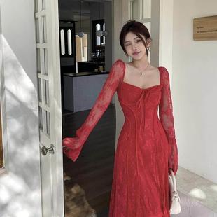 dress long show chest lace the off style Pure hem desire