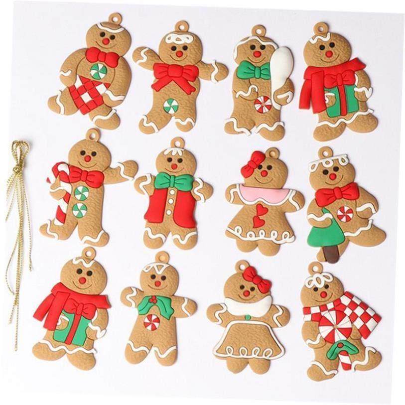 Big Sale! 12pcs Gingerbread Man Christmas Tree Ornaments