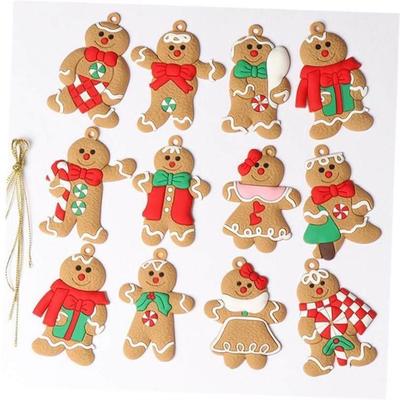Big Sale! 12pcs Gingerbread Man Christmas Tree Ornaments