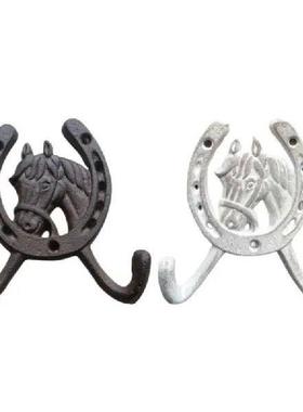 Set of 2 Decorative Cast Iron Hooks for Entryway Bathroom