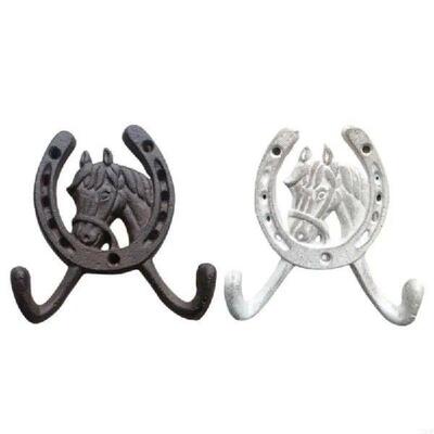 Set of 2 Decorative Cast Iron Hooks for Entryway Bathroom