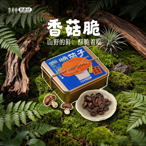 李养养尽膳菌菇坊菌菇脆片香菇脆鹿茸菇秋葵赤松茸即食零食果蔬脆
