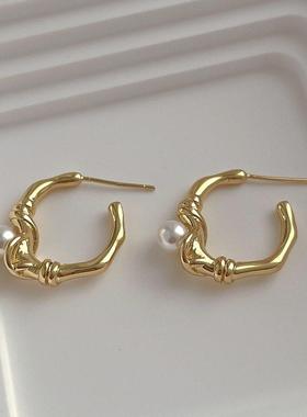 Advanced Elegant Simple imitatoon Pearl Earrings Women