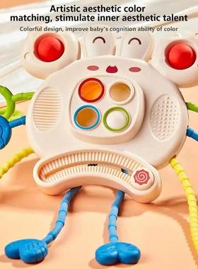Infant Montessori Sensory Development Toys Pull String Finge