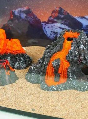 Resins Aquariums Decoration with Realistic Mountain Home