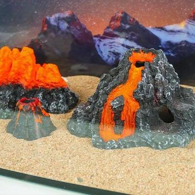 Resins Aquariums Decoration with Realistic Mountain Home