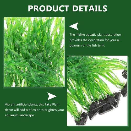 10 Pcs Artificial Water Plants Fish Tank Decor Breeding