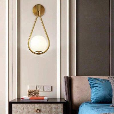 Brass Wall Lamps Minimalist Glass Ball Wall Light Bedroom
