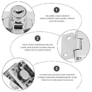 Inch Knob Hasp Locks Keyed Cake Pcs Twist 2.5 Hot