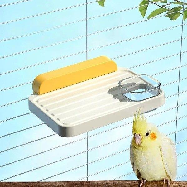 Rectangle Bird Perch Stand Stabilize Anti-turnover Bird Toy